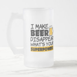 Ik laat Beer verdwijnen Grappig Matglas Bierpul