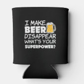 Ik laat Beer verdwijnen wat jouw superkracht is Blikjeskoeler (Achterkant)