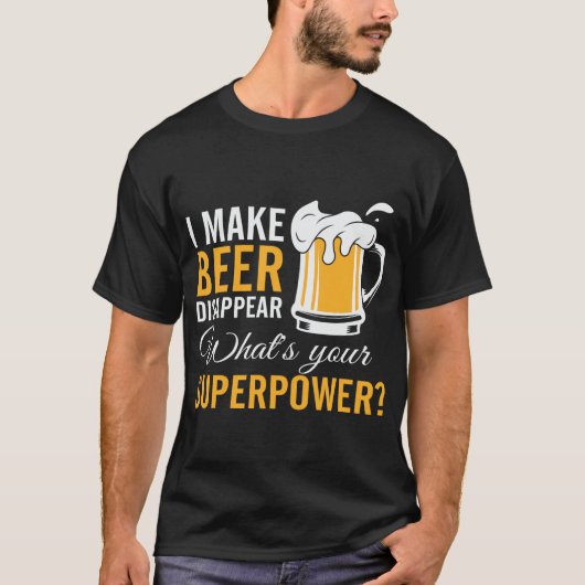 Ik laat Bier grappig verdwijnen T-shirt (Voorkant)