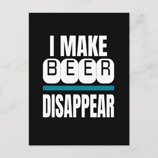 Ik laat Bier verdwijnen Briefkaart (Voorkant)