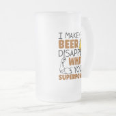 Ik laat bier verdwijnen matglas bierpul (Voorkant rechts)