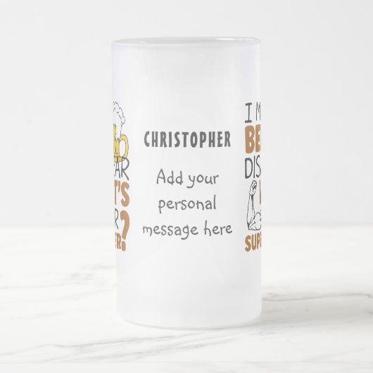 Ik laat bier verdwijnen matglas bierpul (Center)