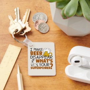 Ik laat bier verdwijnen sleutelhanger