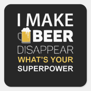 Ik laat Bier verdwijnen Vierkante Sticker
