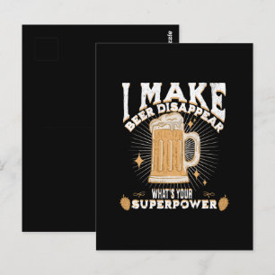 Ik laat bier verdwijnen wat is jouw superkracht briefkaart