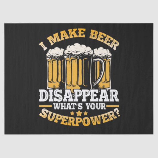 Ik laat Bier verdwijnen, wat is jouw Superpower? Tissuepapier (Voorkant)