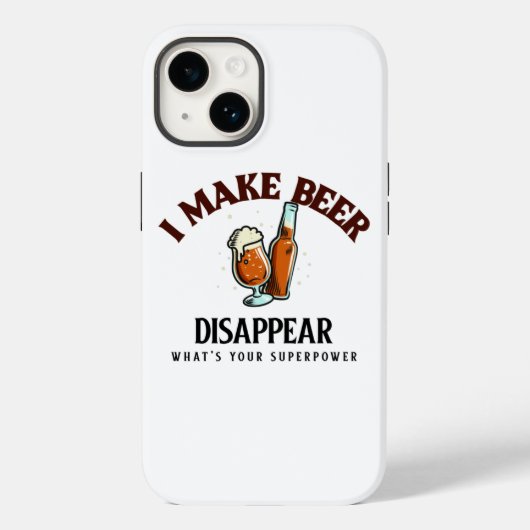 Ik laat Bier verdwijnen wat je Superpower is Case-Mate iPhone Case (Achterkant)