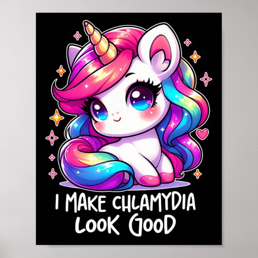Ik laat chlamydia er goed uitzien grappig ongepast poster (Voorkant)
