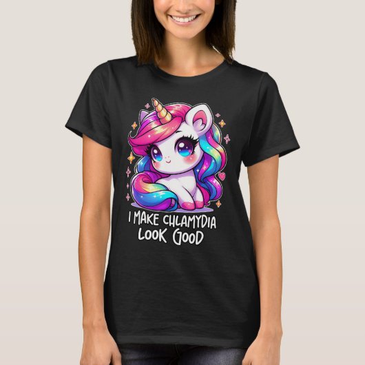 Ik laat chlamydia er goed uitzien grappig ongepast t-shirt (Voorkant)