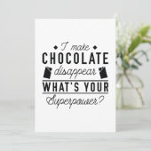 Ik laat Chocolade verdwijnen Bedankkaart (Staand voorkant)