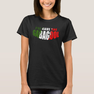 Ik laat de Gabagool Italiaanse Pride Italië Vlag m T-shirt