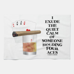 Ik laat de stilte van iemand met vier ogen uit. theedoek