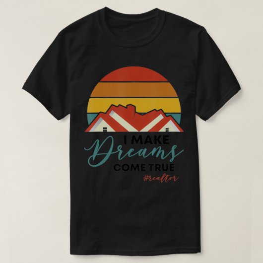 Ik laat dromen uitkomen uit echte 70s-restauratie- t-shirt (Design voorkant)