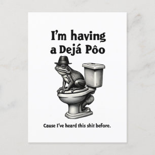 Ik laat een déjà poo dit horen voor de kikker feestdagenkaart
