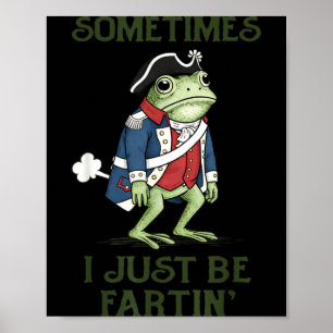 Ik laat een scheet grafische 4 juli grappige kikke poster