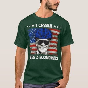 Ik laat fietsen en economieën crashen Grappig fiet T-shirt