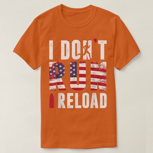 Ik laat geen Pistool herladen Amerikaanse vlagpatr T-shirt (Design voorkant)