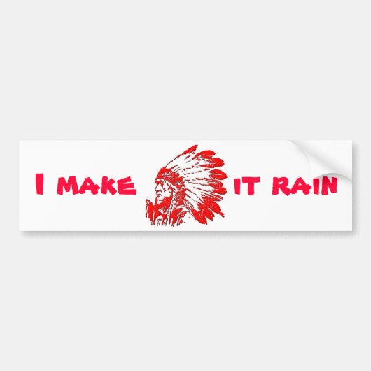 Ik laat het regenen bumpersticker (Voorkant)