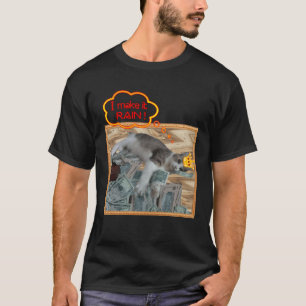 Ik laat het regenen Regenaarmaker Kat Geld  grafis T-shirt