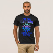 Ik laat het schip gebeuren Captain T-shirt (Voorkant volledig)