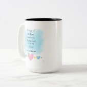 Ik laat het verleden los tweekleurige koffiemok (Voorkant links)