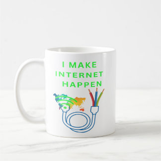 Ik laat internet gebeuren - Mok voor glasvezeltech