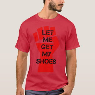 Ik laat mijn schoenen schieten tijdens de rally in t-shirt