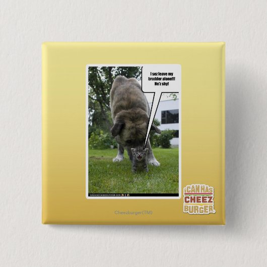 Ik laat m'n kneuzer alleen. vierkante button 5,1 cm (Voorkant)