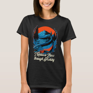 Ik Laat Stress Los door Vissen Geluk Visser T-shirt