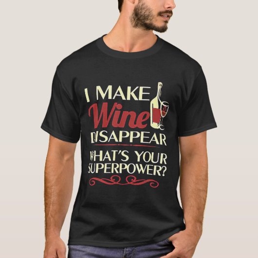 Ik laat wijn verdwijnen t-shirt (Voorkant)
