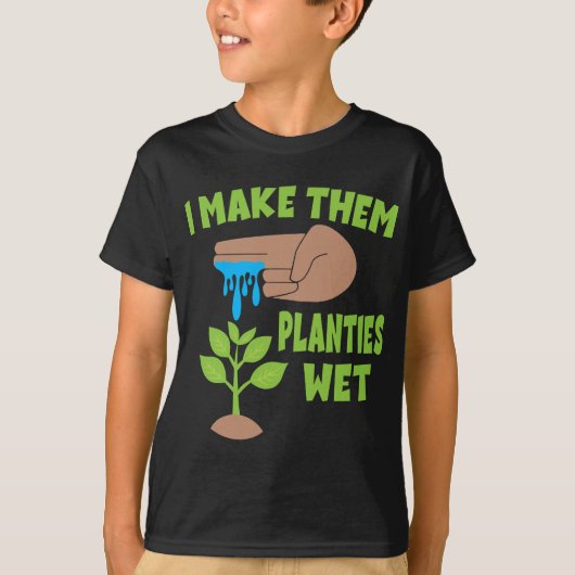 Ik laat ze planten nat t-shirt (Voorkant)
