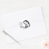 "Ik lach als je grappig bent" Feministische Sticke Ronde Sticker (Envelop)