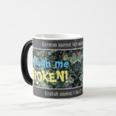 Ik lach me kapot - gekke vertaald Duits! Magische Mok (Voorkant links)