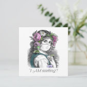 Ik lach! meisje met wieltjes kaart (Staand voorkant)