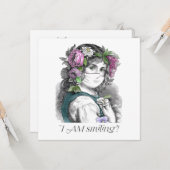 Ik lach! meisje met wieltjes kaart (Voorkant / Achterkant in situ)