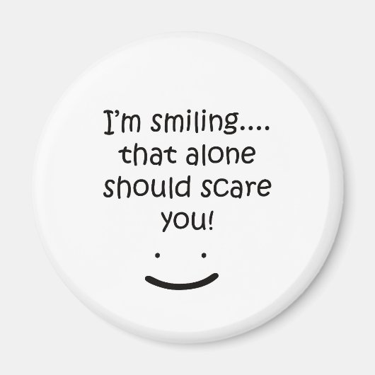 Ik lach naar grappig design magneet (Voorkant)