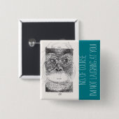 Ik lach niet om je Monkey Year 2016 Button (Voorkant /achterkant)