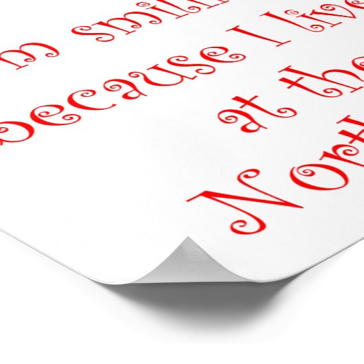 Ik lach omdat ik poster (Hoek)