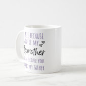 Ik lach omdat je mijn stiefmoeder bent koffiemok (Voorkant links)