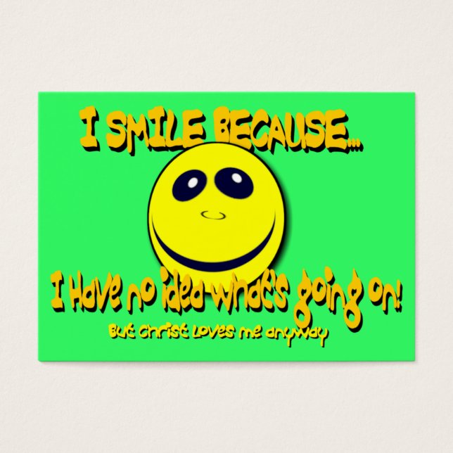 IK LACH OMDAT... KAARTEN / VISITEKAARTJES (Voorkant)