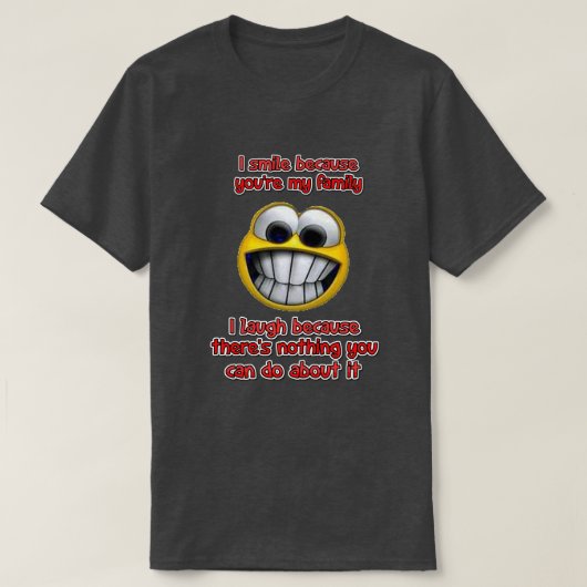 Ik lach omdat... t-shirt (Design voorkant)
