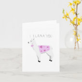 Ik lama je gevouwen Kaart (Gele Bloem)