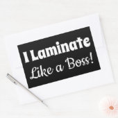Ik lamineer als een baas zwarte Stickers (Envelop)
