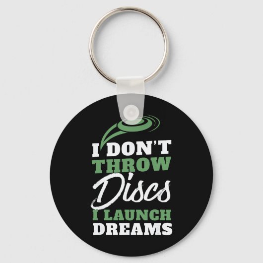 Ik Lanceer Dromen Grappige Disc Golf Citaat Sleutelhanger (Voorkant)