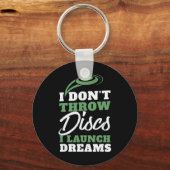 Ik Lanceer Dromen Grappige Disc Golf Citaat Sleutelhanger (Voorkant)