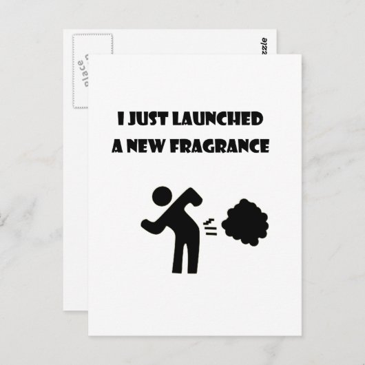 Ik lanceerde net een nieuw parfum briefkaart (Voorkant / Achterkant)