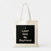 Ik LARP met mijn vriend (wit) Tote Bag (Achterkant)