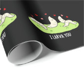 Ik Larvae je grappig Larvae Love Pun Dark BG Cadeaupapier (Rol Hoek)