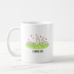 Ik Larvae je grappig Larvae Love Pun Koffiemok