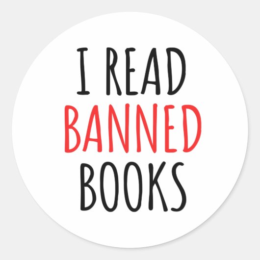 Ik las bandopdracht ronde sticker (Voorkant)